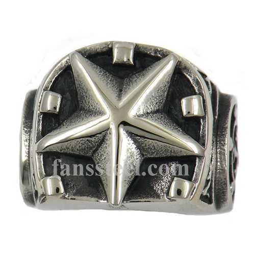 FSR12W23 star helmet horseshoe heel ring - Click Image to Close